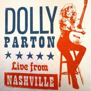 GAP Dolly Parton Shirt Women's Size XL Crop Top Live from Nashville Western